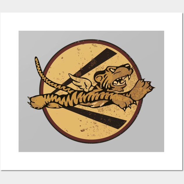 Flying Tigers Squadron (distressed) Wall Art by TCP